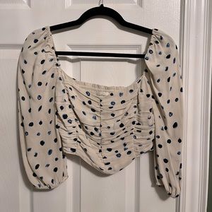 Aritzia Wilfred cropped blouse size 4